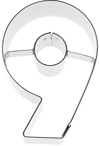 Birkmann, Ausstechform Zahl 9, Grau, 6 cm, Edelstahl