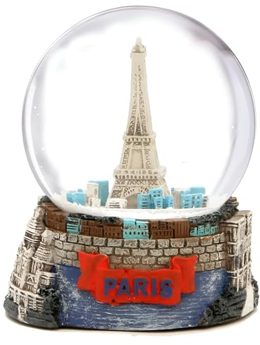 Schneekugel Paris Eiffelturm (8,9 cm hoch), 65 mm Glaskugeln