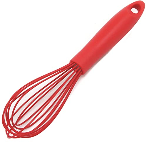 Chef Craft Premium Silikon-Draht-Schneebesen, 26,7 cm, Rot