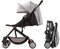 BAMBISOL - Kinderwagen Citadine YUKO² – Ultra kompakt zur Geburt – faltbar, mit einer Hand, Transporttasche (schwarz grau)