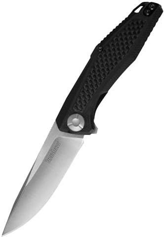 Kershaw Einhandmesser ATMOS, Silber | EDC Messer mit manueller Öffnung, wendbarer Taschenklammer, für den täglichen Gebrauch für Damen und Herren