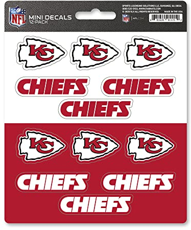 NFL – Kansas City Chiefs Mini-Aufkleber-Set, 12 Stück