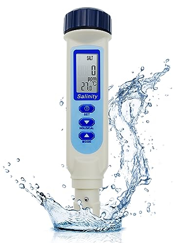 Type De Stylo Compteur De Salinité Et De Temp. Unités De Mesure Tout-en-1 Testeur De Qualité ATC NaCl, 100 Ppt / 9999 Ppm / 10% / 0.95-1.08 SG Pour Étang D'eau De Mer D'étang De Piscine