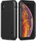 Lanhiem für iPhone XS Max Hülle, 360 Grad Outdoor Schutzhülle Stoßfest Tough Armor Metall Ganzkörper Panzerhülle Staubdicht Heavy Duty Case mit Eingebautem Displayschutz, Schwarz