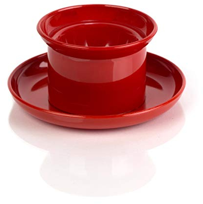 Kimmel 21-000-2303 Eierbecher mit Teller 2 er Set, Kunststoff, Rot
