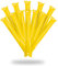 FUN FAN LINE® - Lot de 100 bâtons gonflables en Plastique pour l'animation et Les événements Sportifs. Bruyant Cheerleading Sticks. (50 Paires) (Jaune)