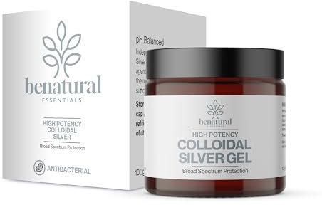 Benatural Essentials Premium Quality Colloidal Silver Gel 100g | Antibacterial | Made in The UK | pH Balanced