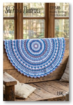 Crochet Pattern for Mandala Blanket, Round Mandala Afghan Pattern, Double Knitting, DK, Booklet, Instructions, Book, CraftUK Terminology, CP516