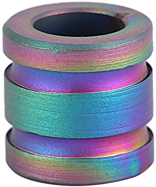 Umbrella Rope Pendant Wearable and Practical TC4 Titanium Alloy Knife Bead Paracord Outdoor Lanyard EDC Pendant (S Size) for Camping and Hiking(Multicolor)