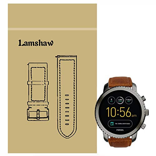 LvBu Bracciale compatibile con Fossil Q Explorist, Quick Release in pelle Classic ricambio cinturino per Fossil Q Explorist Smartwatch (marrone)