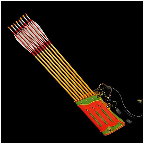 FHUILI Leder Pfeilköcher - Erste Schicht Köcher Bogenschießen - Jagd Schießen Bogenschießen Quiver Traditionelle Hip Pfeilköcher Taille Hanged Tragetasche Bogen-Pfeil-Halter-Beutel,A