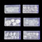 KERDEJAR Silicone Mold,6Pcs 3D Stereo Mini Flower Carving Mold Nail Art Mould Template Silicone Mold