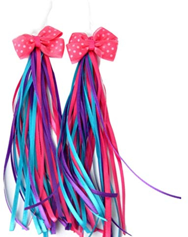 BESPORTBLE Paar Roller Quaste Bowknot-luftschlangen Greift Streamer Fahrradquasten Fahrrad Mikro Kickboard Kinderfahrradband Trike-Streamer Kleinkind Qualität Lenker Violett