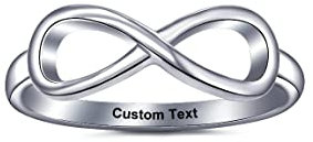 Doppelte Liebe Herz Freundschaft Ringe für Frauen Teen Girls Beste Freundin 2 Bff Beste Freundin Freunde Schwester Versprechen Frauen Ihre personalisierte gravierte Custom Name Sterling Silber
