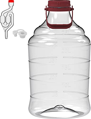 Bonbonne en plastique 25L – Dame-jeanne en plastique | Le ballon | Seau Fermentation