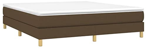 vidaXL Cadre de lit sans Matelas Marron foncé 180x200 cm Tissu