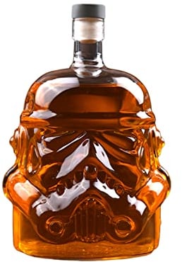 Transparent Creative Whisky Decanter, 750ml Whiskey Decanter Crafted with Clear Glass Flask Carefe Personalized Decanter Gifts for Bourbon Scotch Whisky Cognac, Whiskey Decanter for Men