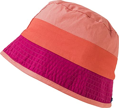 Finkid Lasse Colorblock-Gestreift-Rot - Wasserabweisender schnelltrocknender Kinder Fischerhut, Größe M - Farbe Terracot