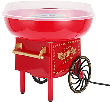 TOPINCN Zuckerwattemaschine, Hochzeit Kinder Party Geburtstag Elektrischer Wagen Werkzeugwagenform Vintage Marshmallow Maschine (EU-Stecker 220 V)