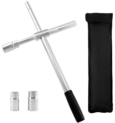 QWORK® Chiave a croce telescopica per ruote auto – Acciaio cromato al vanadio - 17/19mm 21/23mm - Estendersi fino a 60 cm