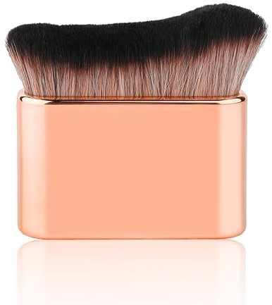 Selbstbräuner Pinsel, Weich Selbstbräuner-Pinsel-Applikator Tragbar Bräunungspinsel Grundierung Körper-Make-up-Pinsel für Gesicht und Körper (Rosé Gold)