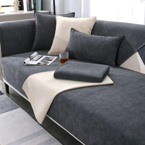 Sofabezug, Anti Slip Sofa Cushion, Sofaschutz Wasserdicht L Form, Sofaschutz Katze Sofaschoner, Couch Bezug Ecksofa, Sofadecken für Sitzfläche rutschfest,90x160cm
