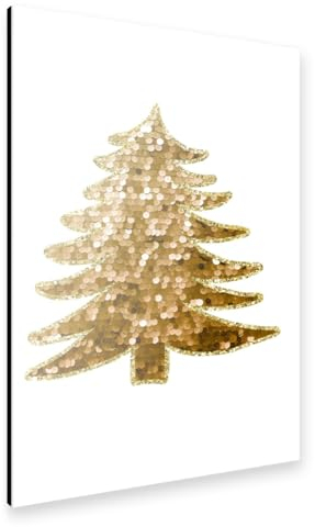 artboxONE Alu-Print 150x100 cm Weihnachtsbaum-Design von Künstler Tanya Kart