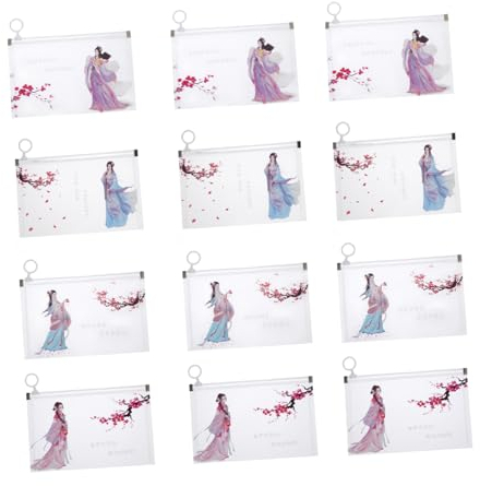 jojofuny 12St Aufbewahrung tasche für Masken halter für masken halterung für masken pencil bag Siegel Gesichtsmaske Reißverschlusstasche Maskentasche Kind Aufbewahrungstasche 0