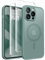 CAPRARO Magnetic iPhone 13 Pro Max Case, Compatible with MagSafe, Full Camera Protection, 14FT Drop Protection, Shockproof, Slim Translucent Matte Phone Case, Midnight Green