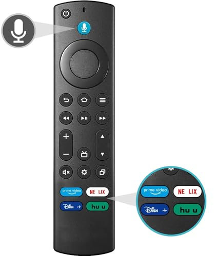 Telecomando vocale di ricambio per tutte le Smart TV Insignia e Toshiba, telecomando di ricambio per TV Insignia/Toshiba