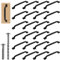 WOPPLXY 24 PCS Cabinet Drawer Handles - 128mm Hole Center, 160mm Pull - Matt Black Kitchen Cupboard Door Handles - Zinc Alloy for Bedroom, Bathroom