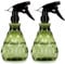 Vwoqiy 2 Pcs Empty Spray Bottles, 500ml Water Spray Bottles with Adjustable Spray Head, Refillable Trigger Sprayer Bottles, Atomizer Plant Mister Sprayer Bottles for Plants (Green)