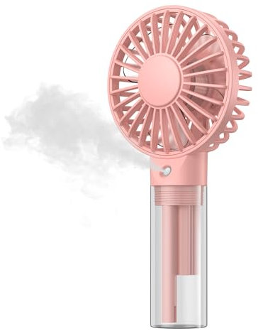 TOPK Portable Misting Fan - Rechargeable Handheld Personal Spray Water Mist Fan 32ml Water Tank Mini Cooling Hand Fans for Travel, Outdoors, Makeup, Camping, Home, and Office Use