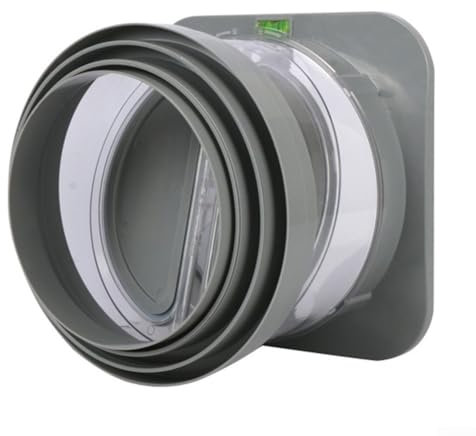 Lecreatekit Clapet anti-retour pour hotte de cuisine, 200 mm, contrôle de sortie d'air, empêche le refoulement, ventilation efficace, facile à installer (gris)