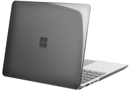 MOSISO Compatible with Microsoft Surface Laptop Case 13.8 inch 2024 Touchscreen 7th Edition 2036 Release Model 2036, Plastic Protective Hard Shell Case, Smoke Black