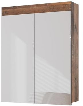 Vicco Badspiegelschrank Luna, Badezimmerspiegel, Oldstyle, 60 x 77 cm