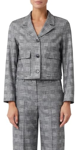 Comma Kurze Blazerjacke mit aufgesetzten Taschen