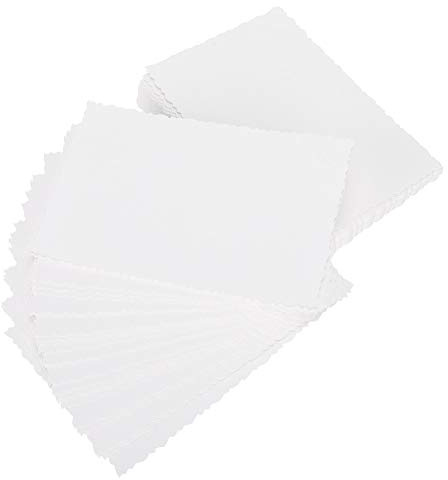 Respicefinem 100Pcs White Cardstock Thick Chipboard for Book Cover Tagboard Photobook Envelope Right Angle Irregular 15 x