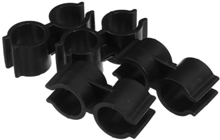 IMIKEYA 4 clip di fissaggio per manico della scopa, design doppio tubo in plastica resistente per raccolta e scopa, facile installazione e conservazione