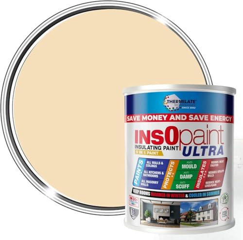 Thermilate InsOpaint ULTRA INSULATION PAINT Advance Energy Saving Paint Keep Room Warm | 5L | Tough Acrylic Emulsion Wall Ceiling Paint Matchstick
