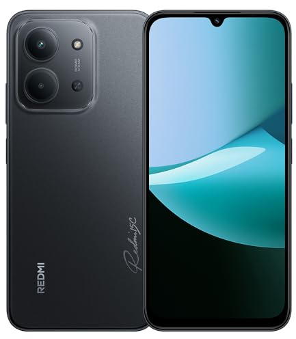 XIAOMI Smartphone Redmi 15C 4G, 6Go+128Go, Noir, IP64, Batterie Massive de 6000 mAh, écran 6,9 Pouces, système Double caméra AI 50 MP, Charge Turbo 33W, avec Chargeur, NFC Non Pris en Charge