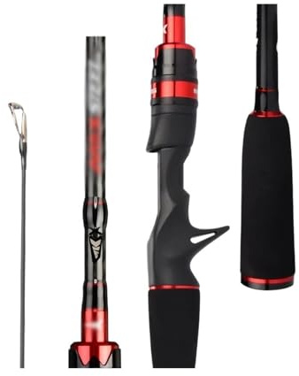 Reisen Stahl Light Casting Angelrute mit 24 Tonnen Kohlefaser 2,4 m Silber Rot Grau Süßwasser
