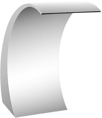 Cascata in acciaio inox 304 cascata con attacco da 2 pollici, 30 x 60 cm, cascata per laghetti da giardino, laghetti da cortile, piscine