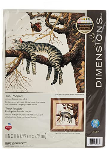 Dimensions Gezählter Kreuzstick Set, Too Pooped