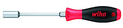 Wiha Schraubendreher SoftFinish® Sechskant-Steckschlüssel mit Rundklinge und Sechskantansatz (01097) 12 mm x 125 mm ergonomischer Griff für kraftvolles Drehen, Allrounder für Industrie und Handwerk