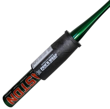 Pow'r Wrap - Peso per Mazza da Softball, 680 g, Colore: Nero
