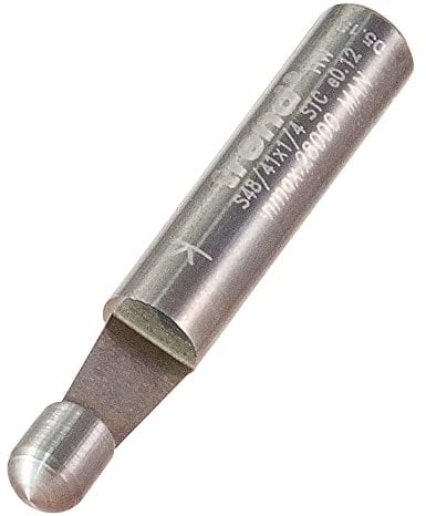 Trend Professional Trimmer, 83-Degree Guided, 1/4 Inch Shank, 6.3mm Cut Diameter & 6mm Cut Length, Solid Tungsten Carbide, S48/41X1/4STC