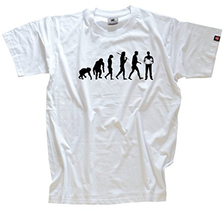 Standard Edition Akkordeon Akordeonspieler Ziehharmonika Evolution T-Shirt Weiss XXL