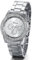 JewelryWe Montre Quartz d'affaire Décoration Trois Yeux Six Pointeurs Faux Diamant Bracelet Acier Inoxydable Alliage Fantaisie Couleur Argent avec Sac Cadeau