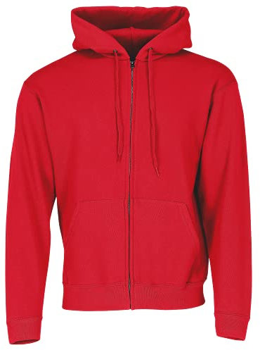 Fruit of the Loom Classic Felpa con cappuccio Uomo, Rosso (Red), Small